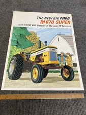 Minneapolis Moline M670 Super Tractor Color Brochure from 1966 picture