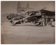Original 1950s - 1917 Fokker DR-1 / Messerschmitt Planes At Airshow Photo (8x10) picture
