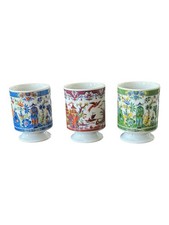SET OF Three Vintage Ceramic Pedestal Coffee/Tea  Mugs from Japan picture