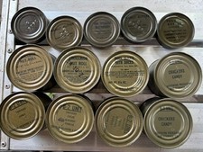 VINTAGE- Post-Vietnam Era C-Ration Loose Cans (Early 1970's) picture