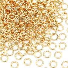 UNICRAFTALE About 200pcs Gold Open Jumps Rings 18 Gauge Connector Rings Stain... picture