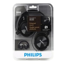 Philips Enhanced Sound Stereo Headphones SHL3050 Black New In Box picture