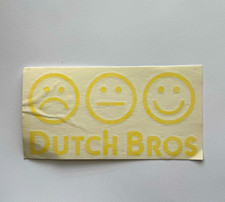 Vintage Dutch Bros Smiley Face Transfer Decal Sticker picture