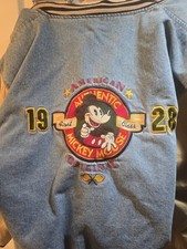 Vintage Disney Store Mickey Mouse 1928 League Varsity Denim  Jacket Adult    picture