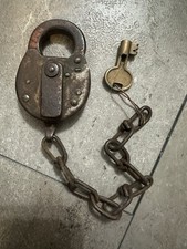 Antique E.T. Fraim Padlock Lock & Key Vintage picture
