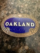 Rare Antique 1920s General Motors Co. Oakland Auto Radiator Emblem Badge  picture