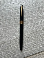 Vintage 1950s SHEAFFER SNORKEL VALIANT Fountain Pen Black/Gold picture