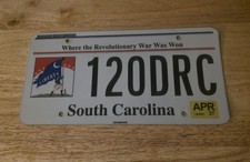 2020 ‘s SOUTH CAROLINA Where the Revolutionary War Was Won License Plate picture