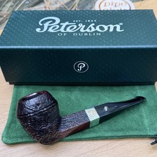 Peterson Sherlock Holmes Sandblasted Baker Street P-Lip Tobacco Pipe - New picture