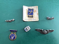 WW 2 U S Airforce sterling silver Wings. & misc. medal collection 25.7 grams picture