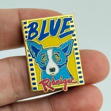 Vtg George Rodrigue Blue Dog Pin Cajun Folk Art Legend Rougarou Louisiana Artist picture