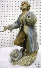 Antique Italian Wooden Hand Carved Religious Praying Man Circa 1680 picture