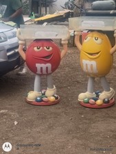  Pair Of Red/Yellow M&M Candy Floor Display. 41-44