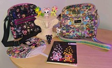 Tokidoki Lot, 2 Crossbody Bags, 3  RARE Bag Charms, 2 Unicornos, Comicon Fan... picture