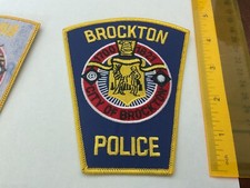 Brockton Police Massachusetts collectible patches New Current Style Full Size. picture