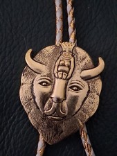 Vintage Bolo Tie  SHRINERS CLUB  class of  74 sf-ct 4 buffalo head Billiken rofj picture