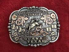 Rodeo X~Treme Bronc Rider☆Rare☆2011☆CHAMPION TROPHY BUCKLE☆Quanah Texas☆887 picture