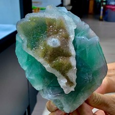 2.51LB Natural crystal GREEN fluorite Cubic mineral crystal sample/China picture