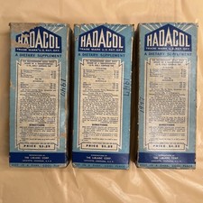 Hadacol Dietary Supplement Vintage 8oz Glass Bottles(3) In Original Boxes picture