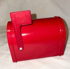 RED MAILBOX Gift Box  Red Metal Mailbox Opens Flag Goes Up picture