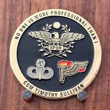 CSM Timothy Sullivan Command Sergeant Major Military Challenge Coin  W#18 picture