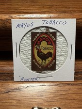 Mayo’s Tobacco “Rooster” vintage tin tobacco tag picture