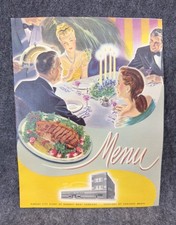 Vintage 1940’s Kansas City Plant Burnett Meat Company FRIAR’S Pasadena CA Menu picture