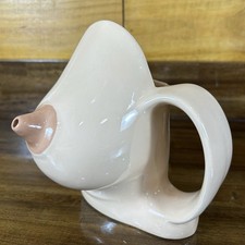 Vintage 70's 80's Ceramic Boob Breast Novelty Sipper Coffee Cup Mug Nipple picture