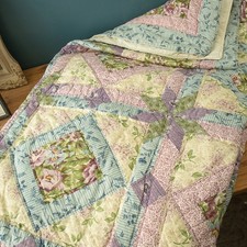 Vintage Quilt Bed Spread Cottage Country 82