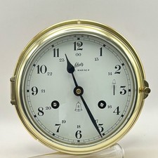 Vintage Schatz Royal Mariner Ship's Clock with Bell Chime Germany No Key - READ picture