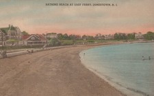 Postcard Rhode Island RI Jamestown Colotype Bathing Beach at East Ferry picture
