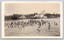 JH23/ Indian Lake? Ohio Non-Postcard Photograph c1940s Bathing Beach  44 picture
