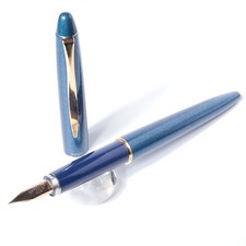 Pilot Stardust Vintage Fountain Pen 14K Gold F Stardust Blue GT Excellent Used picture