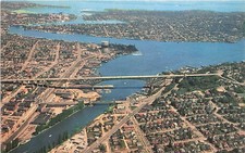 Postcard WA: Aurora Ave Bridge Aerial View, Seattle, Washington picture