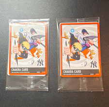 Bandai Naruto TCG Chakra Card C-081 Naruto Uzumaki & Sasuke Uchiha 2 Cards picture