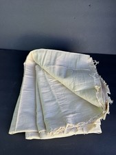 Vintage White Cotton Woven Manta Textile 47” x 68.5” Estate Find AS-IS picture