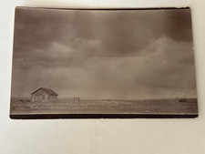 Prairie Plains View RPPC Cabin Outhouse Train Car Storm Clouds picture