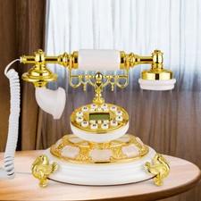 Antique European Style Telephone Old Fashioned Rotary Dial Phone Handset Phone picture