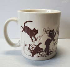 Vintage Taylor & NG Naughty Cat Mug 1979 Coffee Cup Japan picture