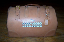VINTAGE Penn State University leather suitcase / luggage bag w/ emblem, 1950's picture