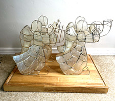 Capiz Shell Angels Christmas Table Top Decor Set of 4 Vintage picture