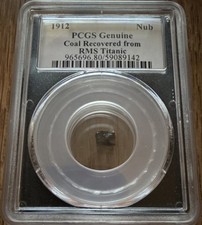 PCGS Authentic Recovered Coal from RMS Titanic picture