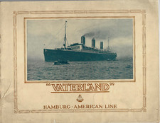 1913 SS VATERLAND - HAMBURG-AMERICAN LINE STEAMSHIP OCEANLINER BROCHURE BOOKLET picture