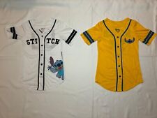 2 Pcs Disney World Lilo & Stitch Baseball Jersey Women's Button-up SMALL  picture