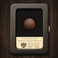 1 Original WW1 Soldier's Button - Russian Empire - With Display Case picture