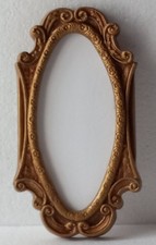 Vtg Ornate Small Hanging Frame Accent Gold Color Hollywood Regency #L-F.  GA#5 picture