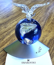 🌎 Swarovski Crystal 2000 SCS Special Millennium Ed. Planet Globe Figurine, Dove picture