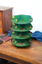 Antique Rotating Store Counter Display Rack Jewelry Stand Vintage Green picture