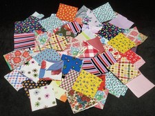200 Vintage 1930s Quilt Blocks Cotton Fabric Squares Boston Common Lot 2.5