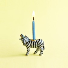 Zebra Cake Topper | Handcrafted Porcelain Figurine | Collectable Heirloom Art picture